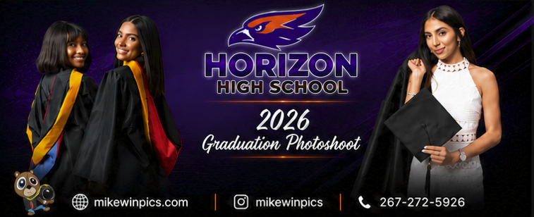 Horizon West 2026 graduation shoot promotion flyer